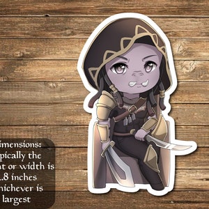 Burakos, party leader sticker Inspired by Magic- perfect for Deck boxes, laptops, journals, planners+ by Mega chibi