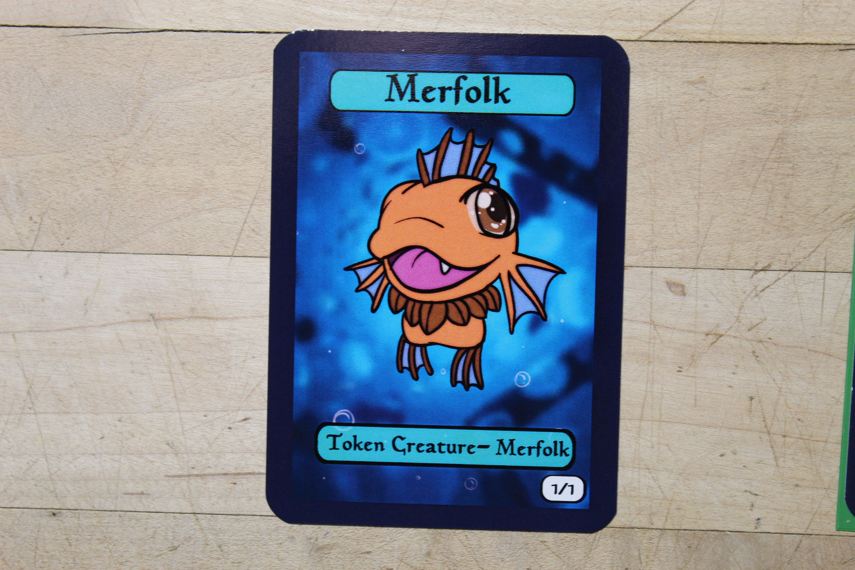 mtg cards that make merfolk tokens Merfolk Token (1/1) by Jeff A. Menges