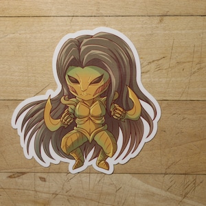 Glissa Sunseeker sticker Inspired by Magic the Gathering- Decals perfect for Deck boxes,  s, laptops, journals, planners+ by Mega chibi