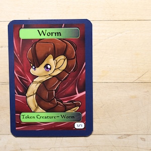 1/1 Worm chibi singles for  alter art proxy in Edh,standard,commander,vintage,and modern