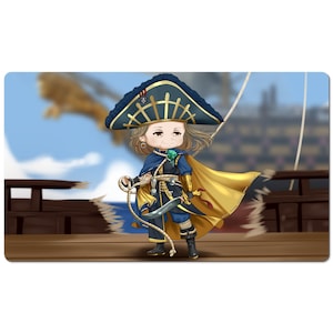 Admiral Beckett Brass Playmat ispirato a Mtg da Mega Chibi Magic Angel Tappeto di carte progettato per i fan (Copia)