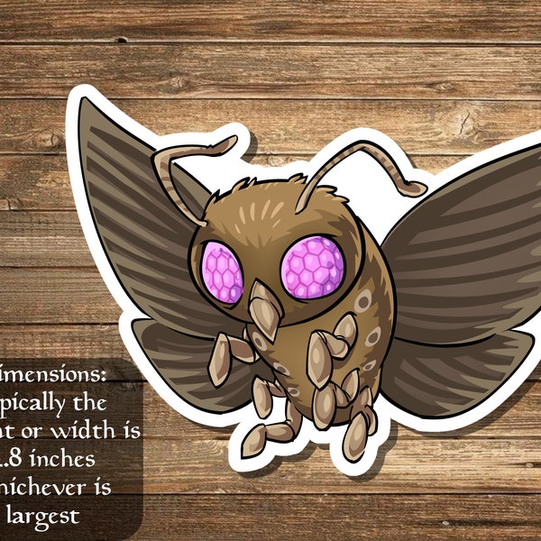 The Wise Mothman Inspired by Magic- perfect for Deck boxes, laptops, journals, planners+ by Mega chibi