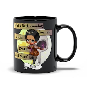 Chibi Kaya Mtg Inspired Black Mugs, Perfect Gift For Fans Of Magic The Gathering And Mega Chibi Design That Anyone Will Surly Love!