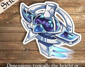 Pegatina Infinite Guideline Station para cajas de mazos: perfecta para cajas de mazos, portátiles, diarios, agendas y más, de Mega chibi.