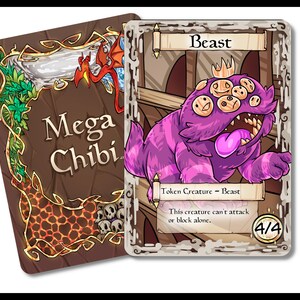 Beast 4-4 W (Token)- TKG Standardgröße für Magic um deine Deck Token mit Stil darzustellen. Verschönere dir Schlachtfeld