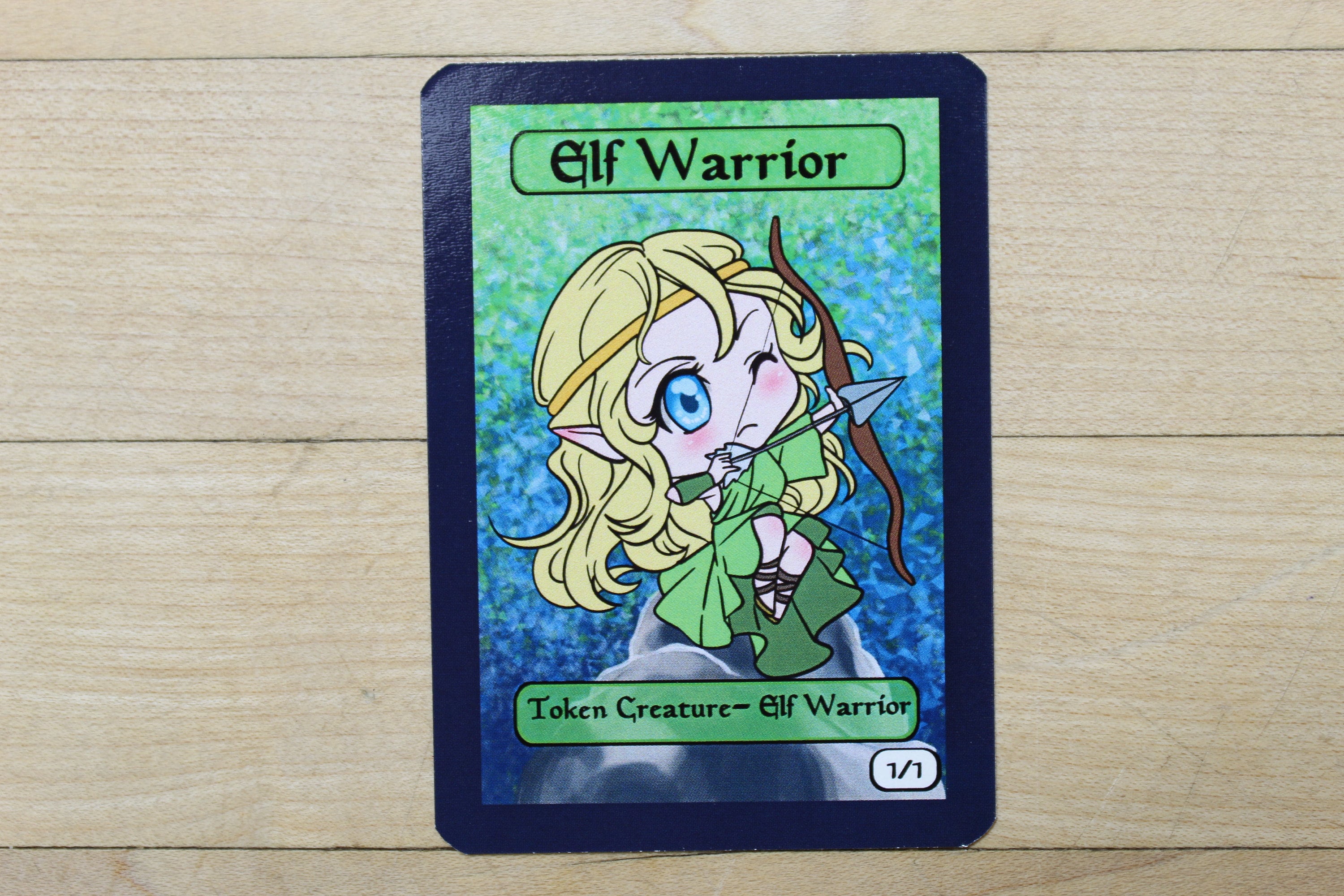 1/1 Elf Warrior Token singles for  alter art proxy in Edh,standard,commander,vintage,and modern that are cute af!