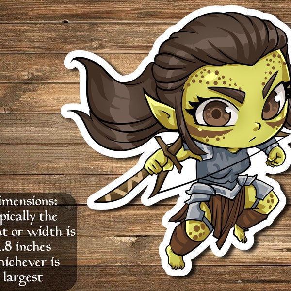 Laezel, Vlaakiths Champion sticker Inspired by Magic- perfect for Deck boxes, laptops, journals, planners+ by Mega chibi