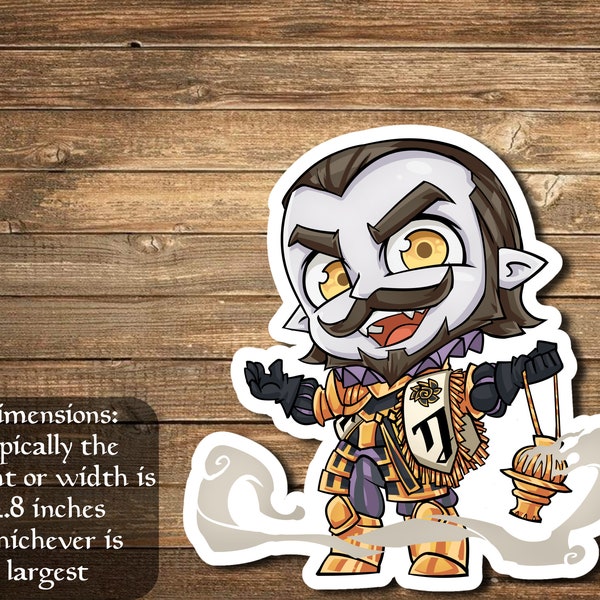 Clavileno, First of the Blessed sticker Inspired by Magic- perfect for Deck boxes, laptops, journals, planners+ by Mega chibi