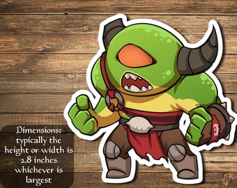 Okaun, Eye of Chaos-klistermärke inspirerat av magi - perfekt för kortlekslådor, bärbara datorer, dagböcker, planerare+ av Mega chibi