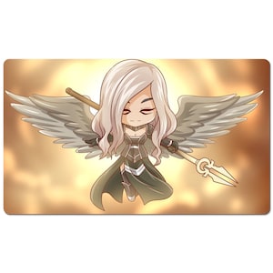 Avacyn Chibi Playmat ispirato a Mtg da Mega Chibi Magic Angel Tappeto da gioco progettato per i fan