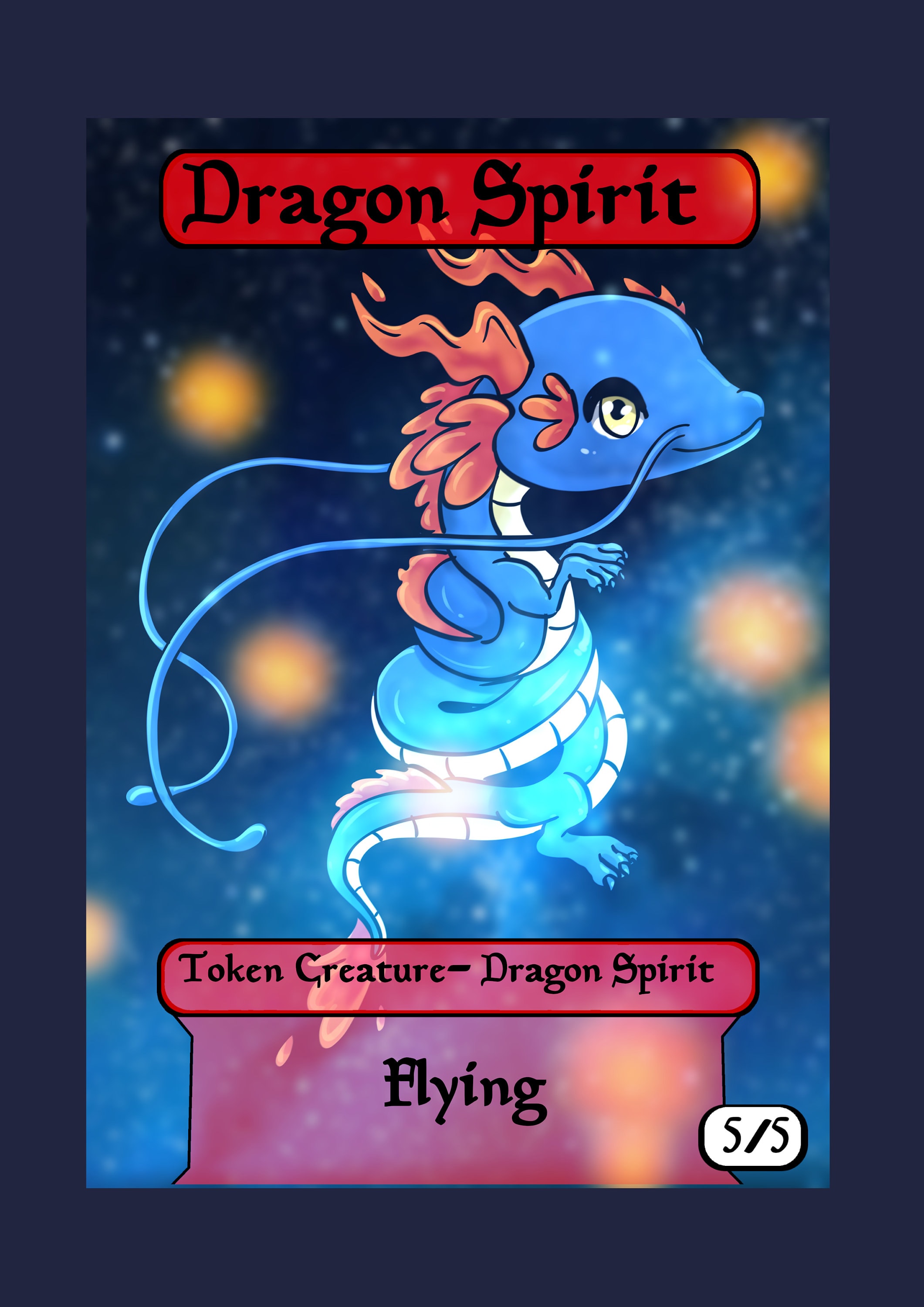 ドラゴン　プレイマット　token of spirit 5/5 Spirit Dragon Token Creature - Etsy