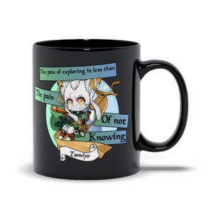 Chibi Tamiyo Mtg Inspired Black Mugs, Perfect Gift For Fans Of Magic The Gathering And Mega Chibi Design That Anyone Will Surly Love!