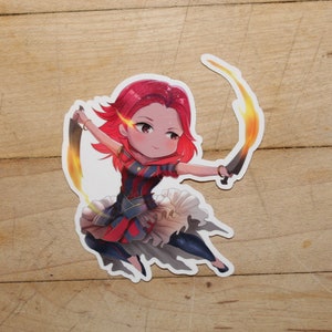 Rionya, Fire Dancer Sticker - Decals perfect voor Deck dozen, s, laptops, tijdschriften, planners+ door Mega Chibi