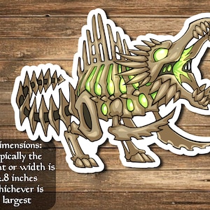Pegatina Etali Primal Sickness Inspirada en Magic: perfecta para cajas de cubierta, computadoras portátiles, diarios, planificadores+ de Mega chibi