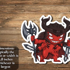 The Blood Avatar- from Extus sticker- perfect for Deck boxes, laptops, journals, planners+ by Mega chibi
