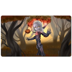 Chibi Wrenn en zeven speelmat geïnspireerd door Mtg door Mega Chibi Magic Angel ontworpen kaartmat voor fans