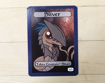 1/1 sliver Token singles for  alter art, Edh,standard,commander,vintage,and modern-cute af-mega chibi