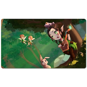 Ellywick Tumblestrum Play Mat- Tappetino da scrivania- Abbinamento perfetto per andare con il tuo gioco di carte Tcg Like Magic di Mega Chibi The Gathering! (Copia)