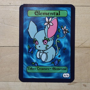 2/2 elementare Chibi-Styled Singles Token Mtg inspiriert- Perfekt für die Verwendung als Kreatur Token im Spiel