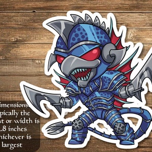 Gigan Cyberclaw Terror sticker Inspired by Magic- perfect for Deck boxes, laptops, journals, planners+ by Mega chibi