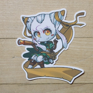 Chibi  inspired Tamiyo Sticker for Deck boxes,  s, laptops, journals, planners and much more! Mega Chibi the Gathering