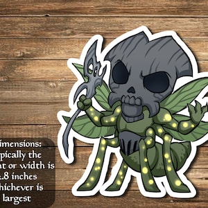 Mazirek, Kraul Death Priest sticker Inspired by Magic- perfect for Deck boxes, laptops, journals, planners+ by Mega chibi