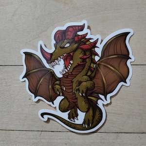 Pegatinas de The Ur Dragon: calcomanías perfectas para cajas de mazos, tabletas, computadoras portátiles, diarios, agendas y más de Mega Chibi