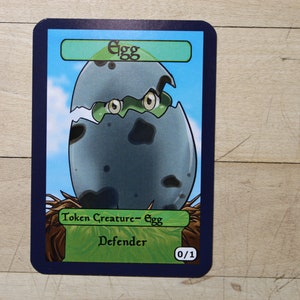 huevo 0/1 defensor Chibi-Styled singles Tokens inspirados en Mtg- Perfecto para usar como tokens de criaturas en el juego