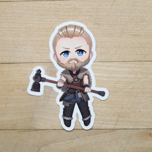 Wulfgar of Icewind Dale sticker Inspired by Magic- Decals perfect for Deck boxes,  s, laptops, journals, planners+ by Mega chibi