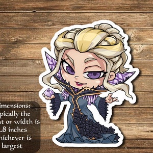 Eriette of the Charmed Apple sticker Inspired by Magic- perfect for Deck boxes, laptops, journals, planners+ by Mega chibi