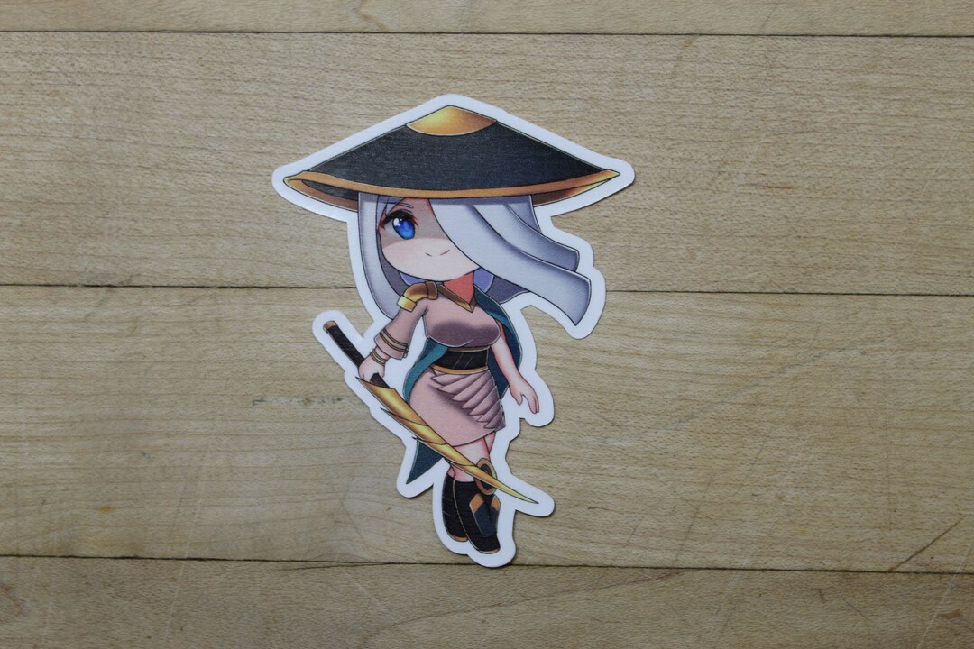 Original Wanderer Chibi- Styled Sticker for Deck Boxes, S, Laptops