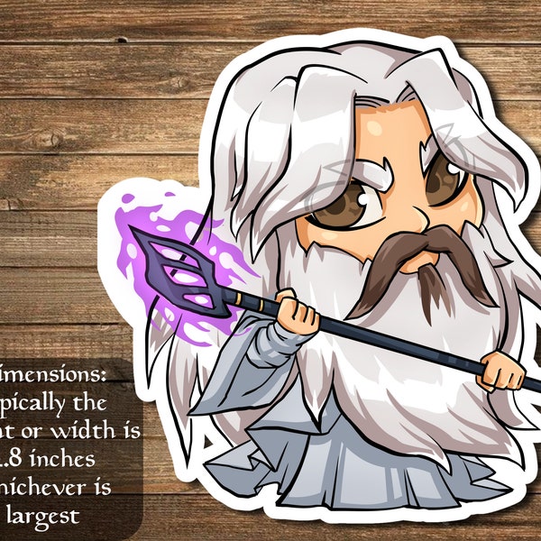 Saruman, the White Hand sticker Inspired by Magic- perfect for Deck boxes, laptops, journals, planners+ by Mega chibi