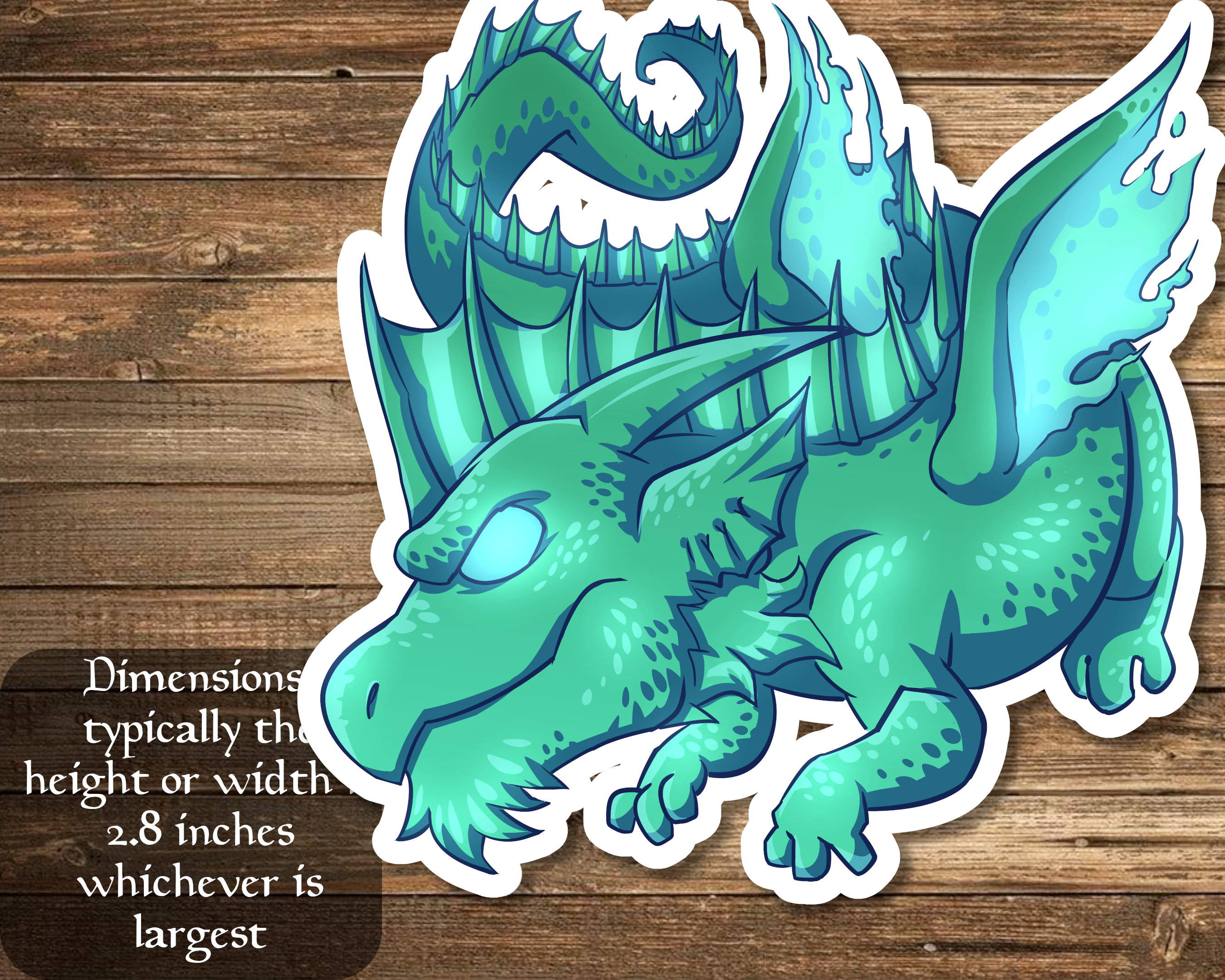 Miirym  Sentinel Wyrm sticker Inspired by Magic- perfect for Deck boxes, laptops, journals, planners+ by Mega chibi