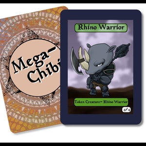 Rhino Warrior 4-4 singoli per alter art, Edh, standard, commander, vintage e moderno-carino af-mega chibi