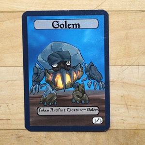 Golem token chibi singles for  alter art proxy in Edh,standard,commander,vintage,and modern
