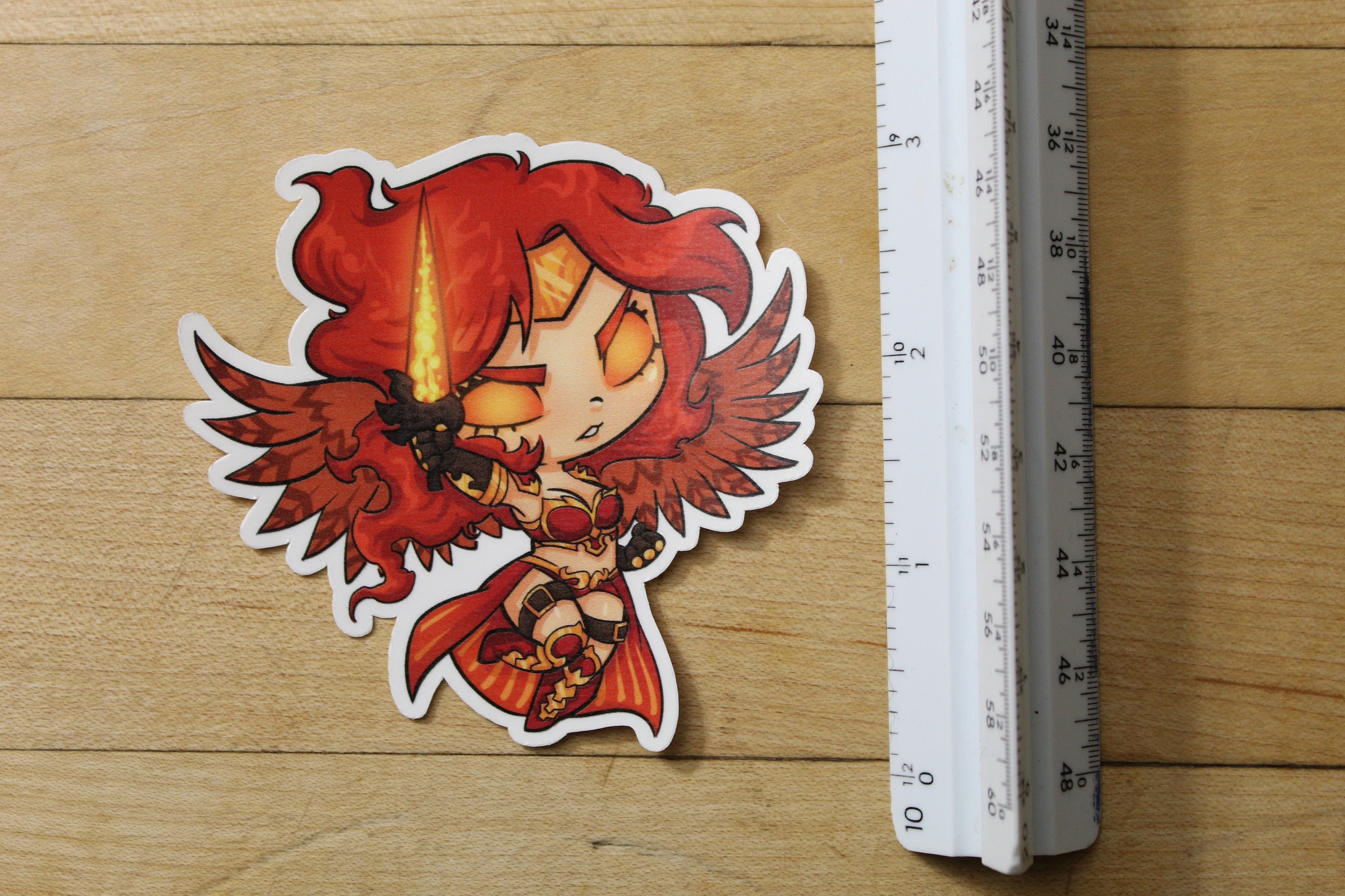 Chibi Akroma, Angel of Fury- Inspired by - Decals Perfect for Deck Boxes,  Laptops, Journals, Planners+ by Mega Chibi - Etsy Finland, image size:3000x2000
