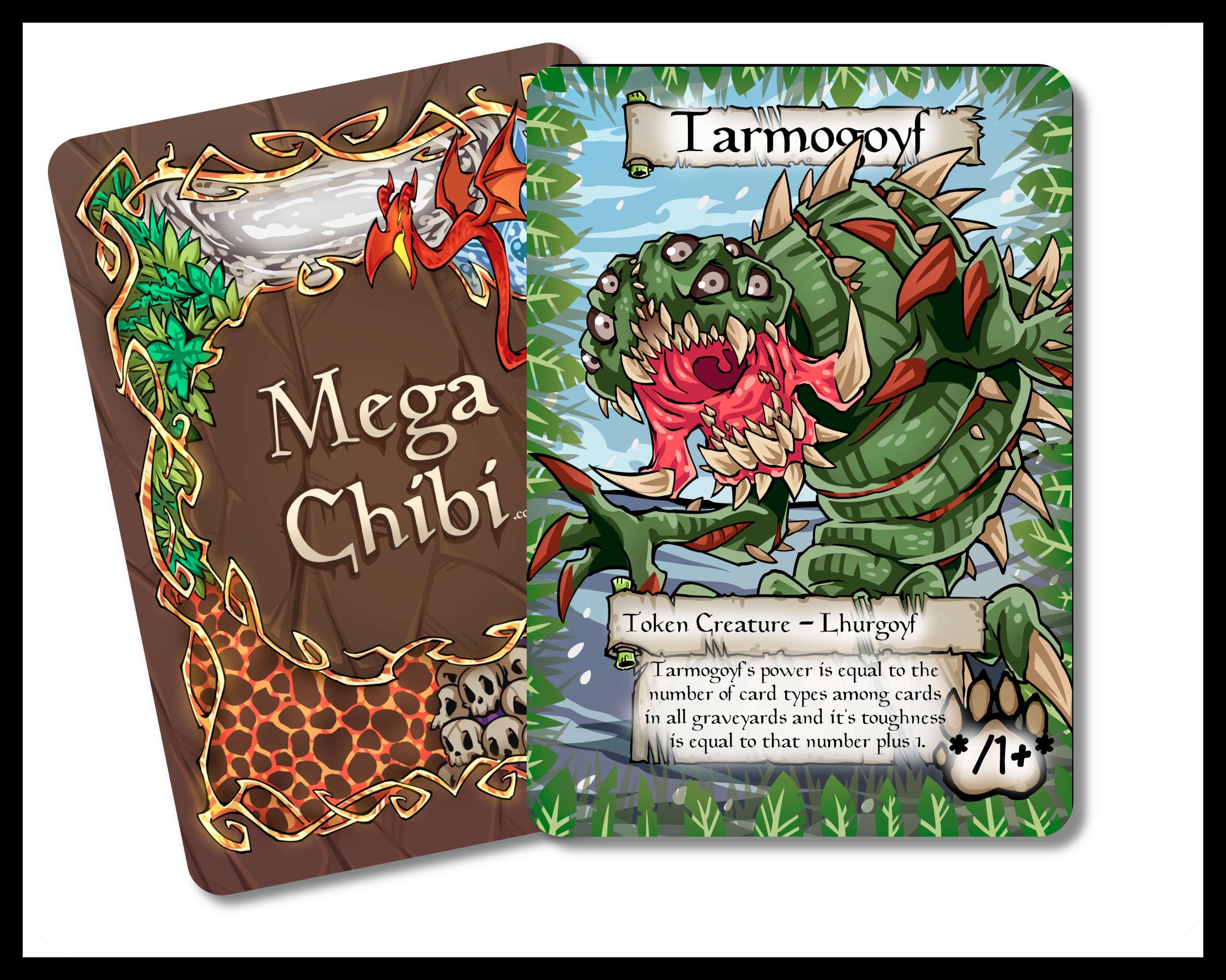 mtg goyf cards Tarmogoyf token Magic mtg | Custom Retro Style main image 0