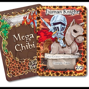 Human Knight - 2n2 - Jeton de hâte piétiner - Taille standard du JCC pour Magic pour représenter vos jetons de deck avec style. Embellissez votre champ de bataille