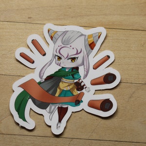 Tamiyo, the Moon Sage 2- Styled Sticker for Deck boxes, laptops, journals, planners and much more!- by mega chibi the gathering