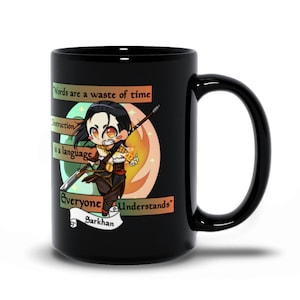 Chibi Sarkhn Mtg Inspired Black Mugs, Perfect Gift For Fans Of Magic The Gathering And Mega Chibi Design That Anyone Will Surly Love!