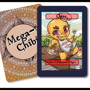 Ogre 3-3 (cozinhar vegetais) singles para alter art, Edh, padrão, comandante, vintage e moderno-fofo af-mega chibi
