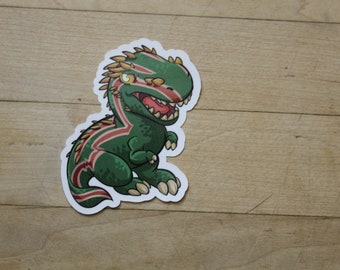 Chibi Ghalta_ Primal hunger sticker Inspired by Magic the Gathering- perfect for Deck boxes, laptops, journals, planners+ by Mega chibi
