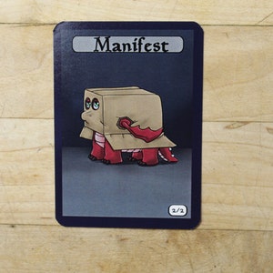 Manifest  token chibi singles for  alter art proxy in Edh,standard,commander,vintage,and modern