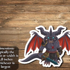 Be'lakor, la pegatina Dark Master Inspirada en la magia, perfecta para cajas de cubierta, computadoras portátiles, diarios, planificadores+ de Mega chibi