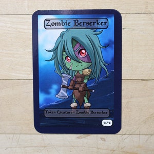 2/2 zombie berserker singles for  alter art, Edh,standard,commander,vintage,and modern-cute af-mega chibi