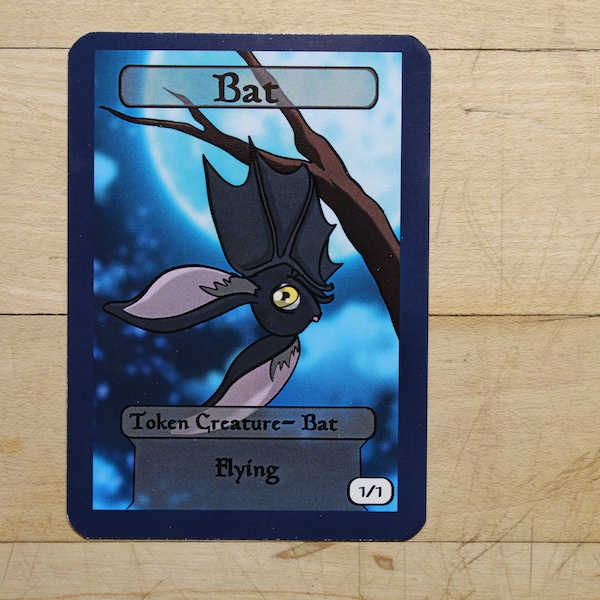 1/1 flying Bat token chibi singles for  alter art proxy in Edh,standard,commander,vintage,and modern