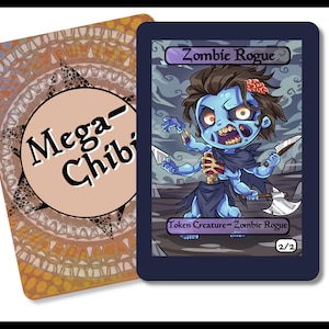Zombie Rogue 2-2 -Creature Token- TCG standard size for Magic to represent your deck tokens with style. Beautify you battlefield