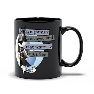 Chibi Ashiok Mtg Inspired Black Mugs, Perfect Gift For Fans Of Magic The Gathering And Unique Design That Anyone Will Surly Love!