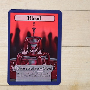Blood Token  Chibi-Styled singles Tokens Mtg inspired- Perfect for using as creature tokens in game