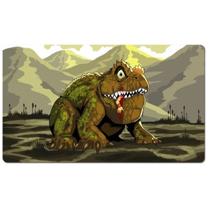 Il tappetino da gioco Gitrog Monster Chibi ispirato a Mtg da Mega Chibi Magic Angel Ha progettato un tappetino per carte per i fan